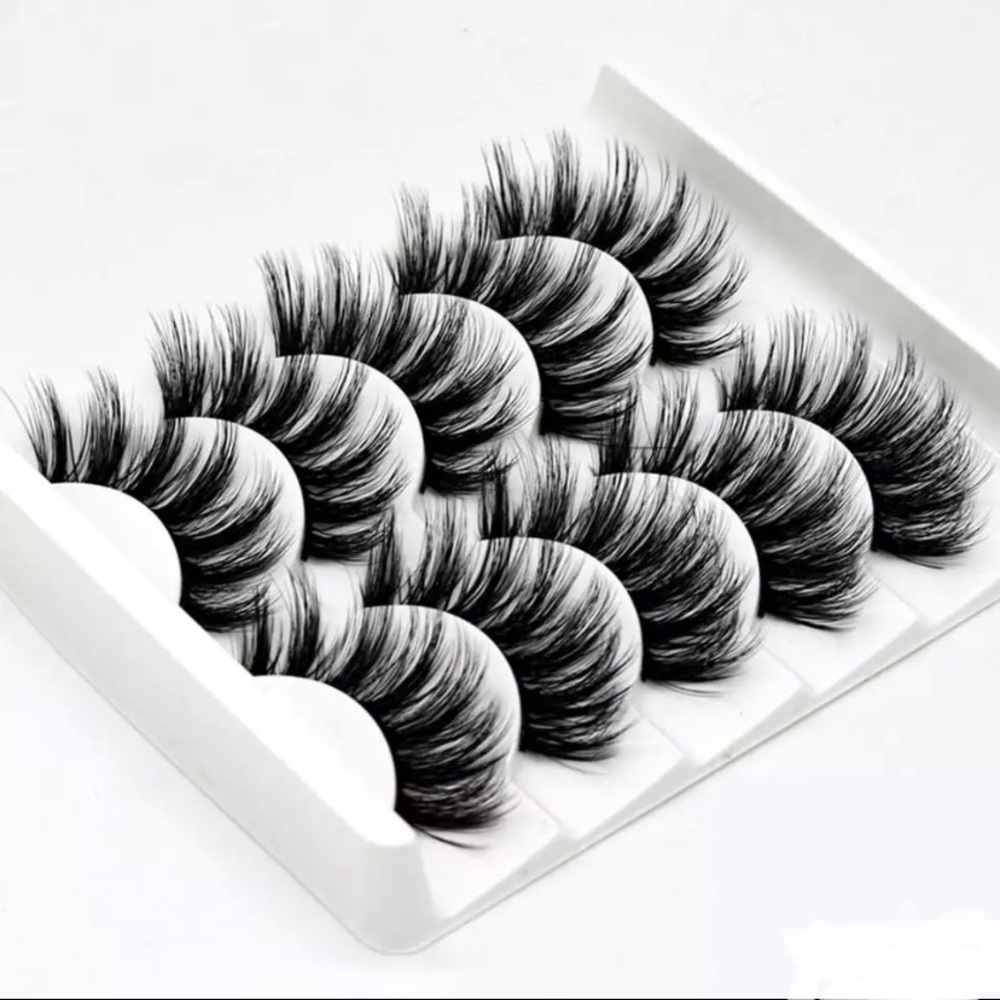 5Pairs 3D Mink Hair False Eyelashes Natural